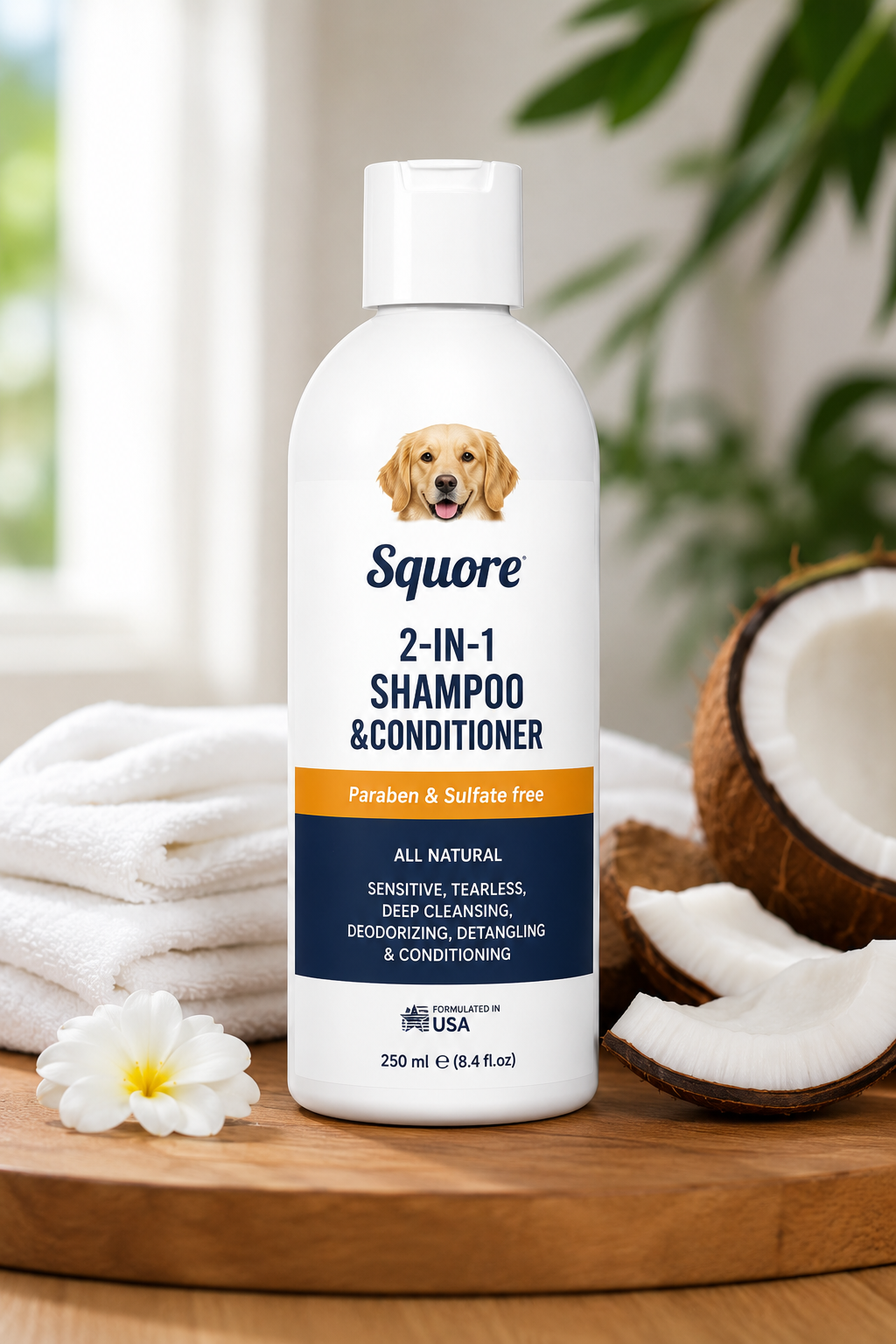 2-in-1 Pet Shampoo & Conditioner for Dogs & Cats – Natural Moisturizing Formula for Sensitive Skin | pH Balanced