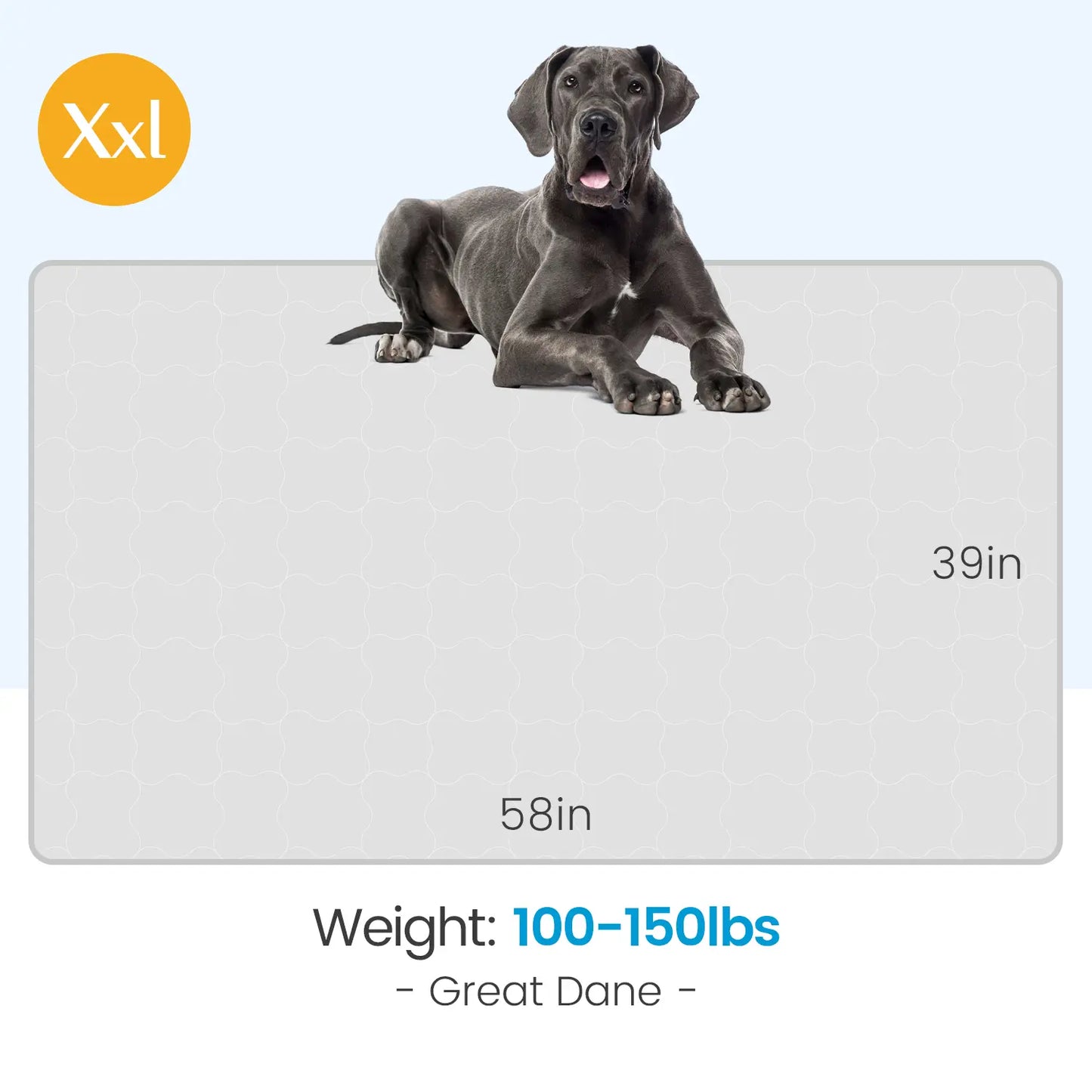 Extra Large Cooling Dog Mat 47"X32" for Large Dogs & Cats – Self Cooling, Breathable & Washable Summer Pet Pad