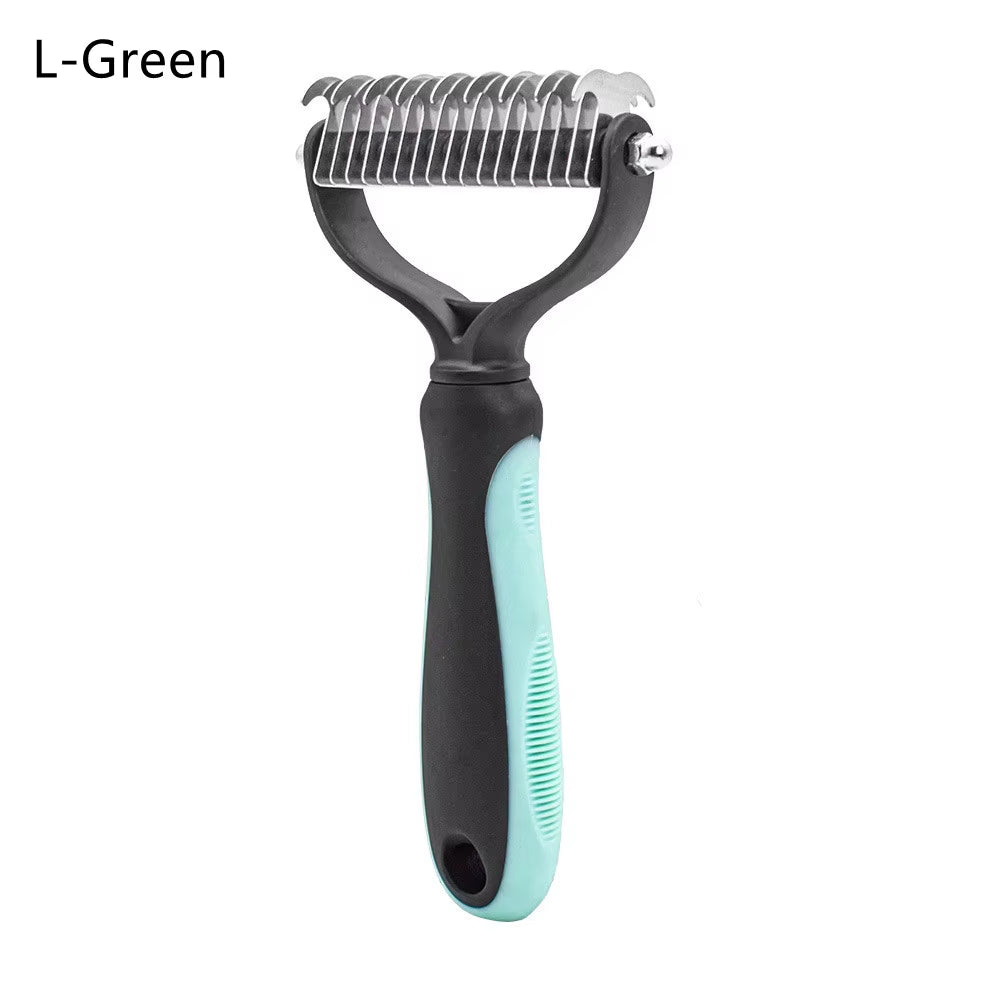 New Hair Removal Comb for Dogs Cat Detangler Fur Trimming Dematting Brush Grooming Tool for Matted Long Hair Curly Pet