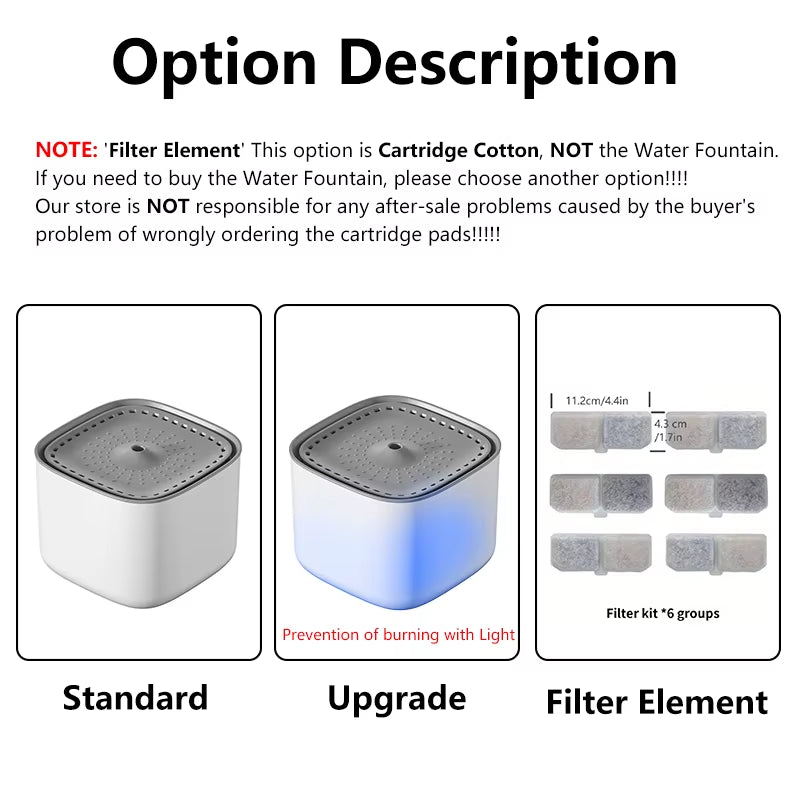 3L Large Capacity Canine Cat Dog Pet Circulating Filter Pet Fountain Feeder Automatic Water Dispenser with USB Port for Pets