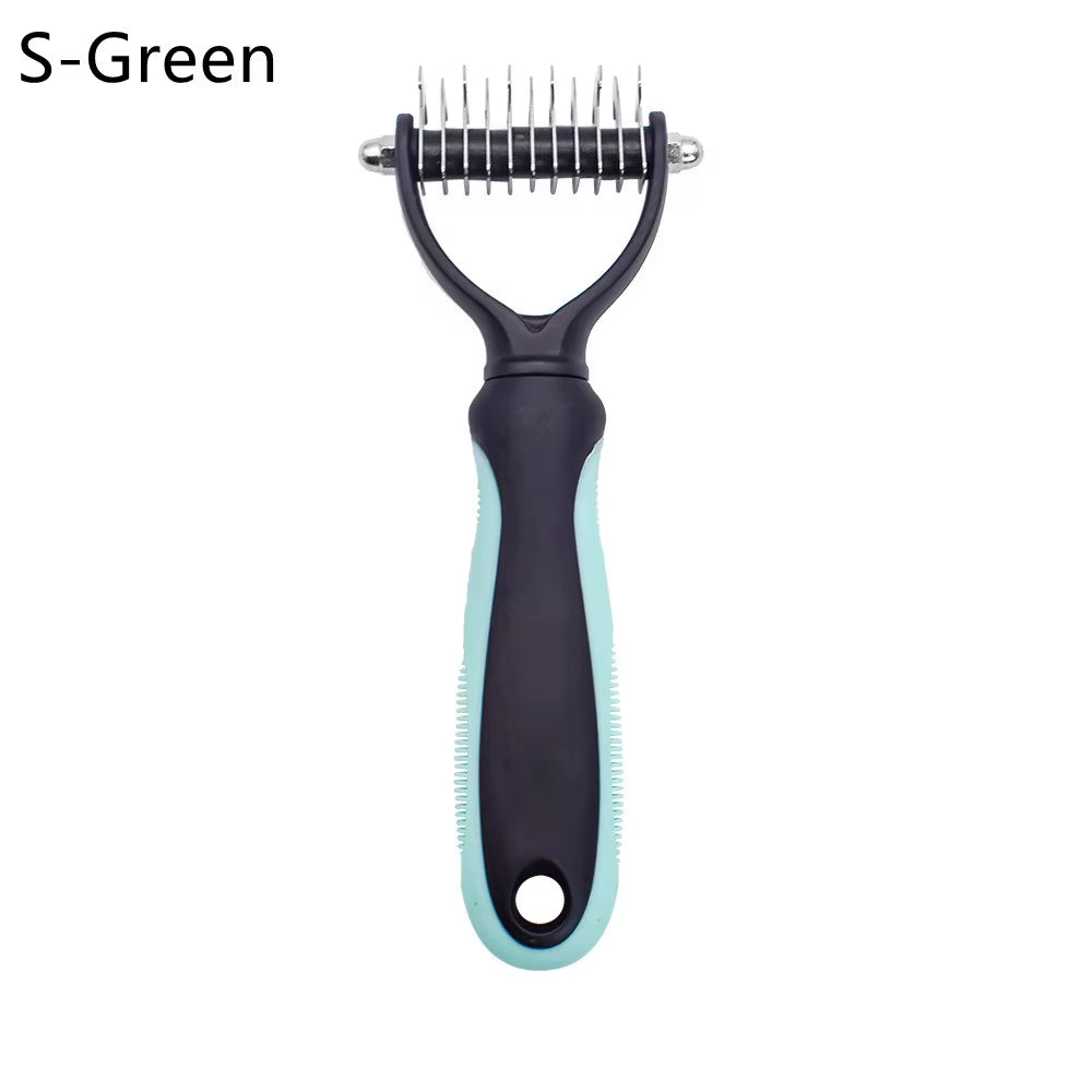 New Hair Removal Comb for Dogs Cat Detangler Fur Trimming Dematting Brush Grooming Tool for Matted Long Hair Curly Pet