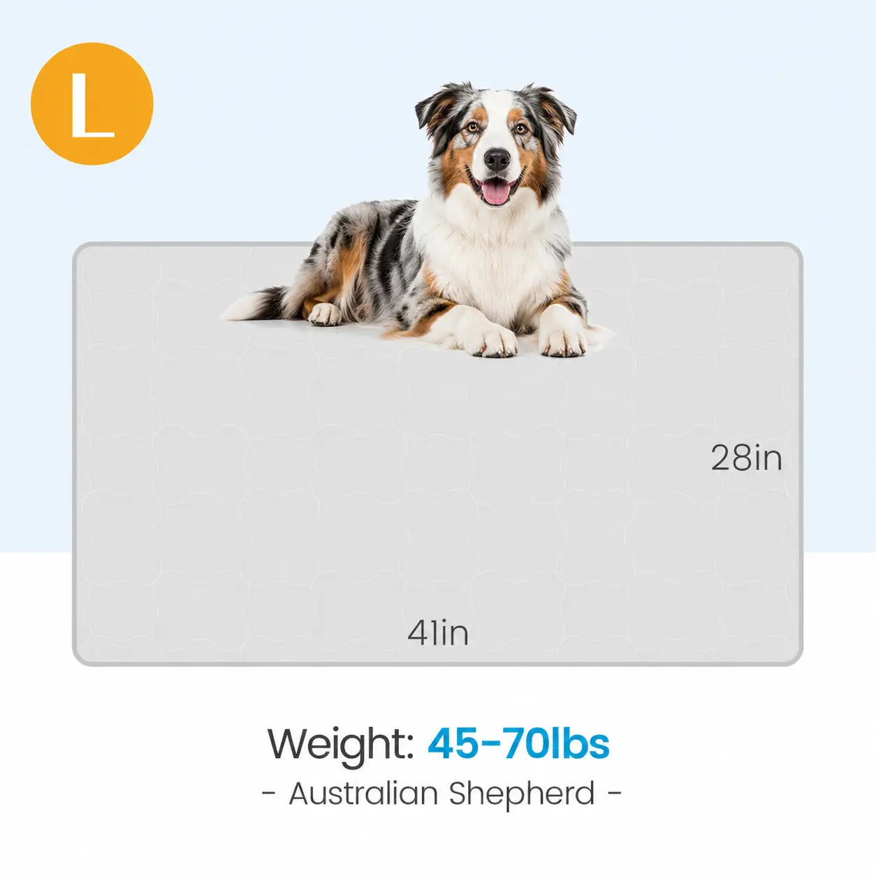 Extra Large Cooling Dog Mat 47"X32" for Large Dogs & Cats – Self Cooling, Breathable & Washable Summer Pet Pad